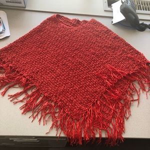 Coral Chico’s Knit Poncho
